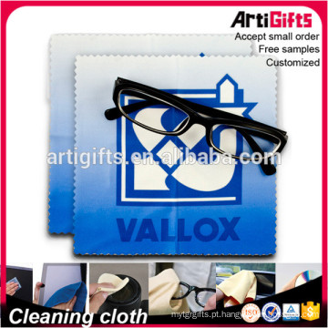 Design personalizado microfibra sublimada pano de limpeza de óculos